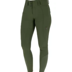 Covalliero Rijbroek Hight Waist Full Grip AW26 Forest Green