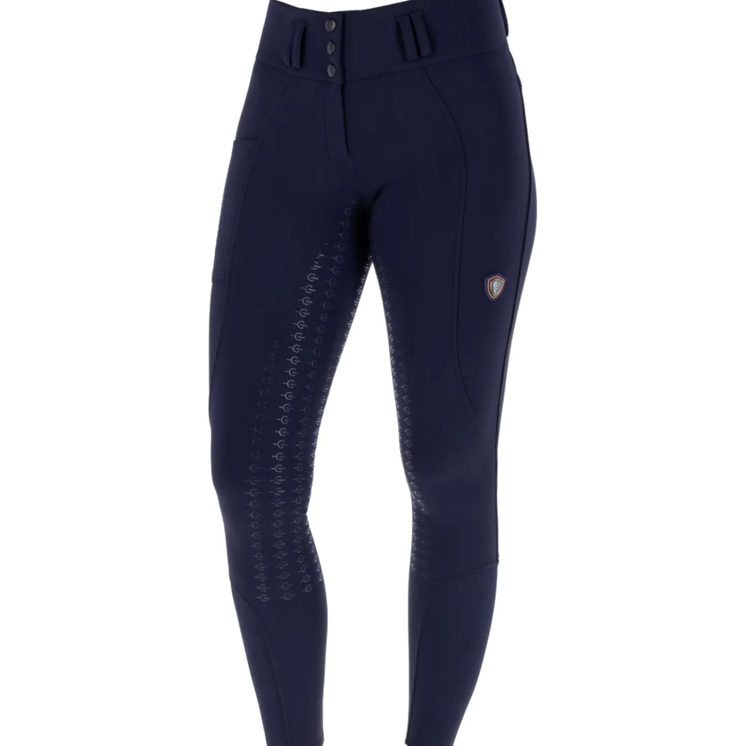 Covalliero Rijbroek Hight Waist Full Grip AW26 Dark Navy