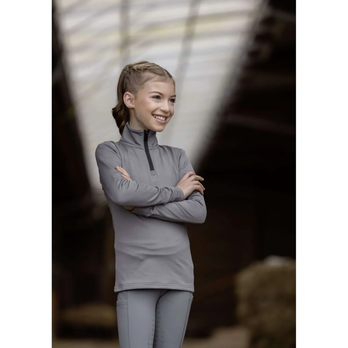 Covalliero Shirt AW25 Kids Lange Mouwen Steel Grey