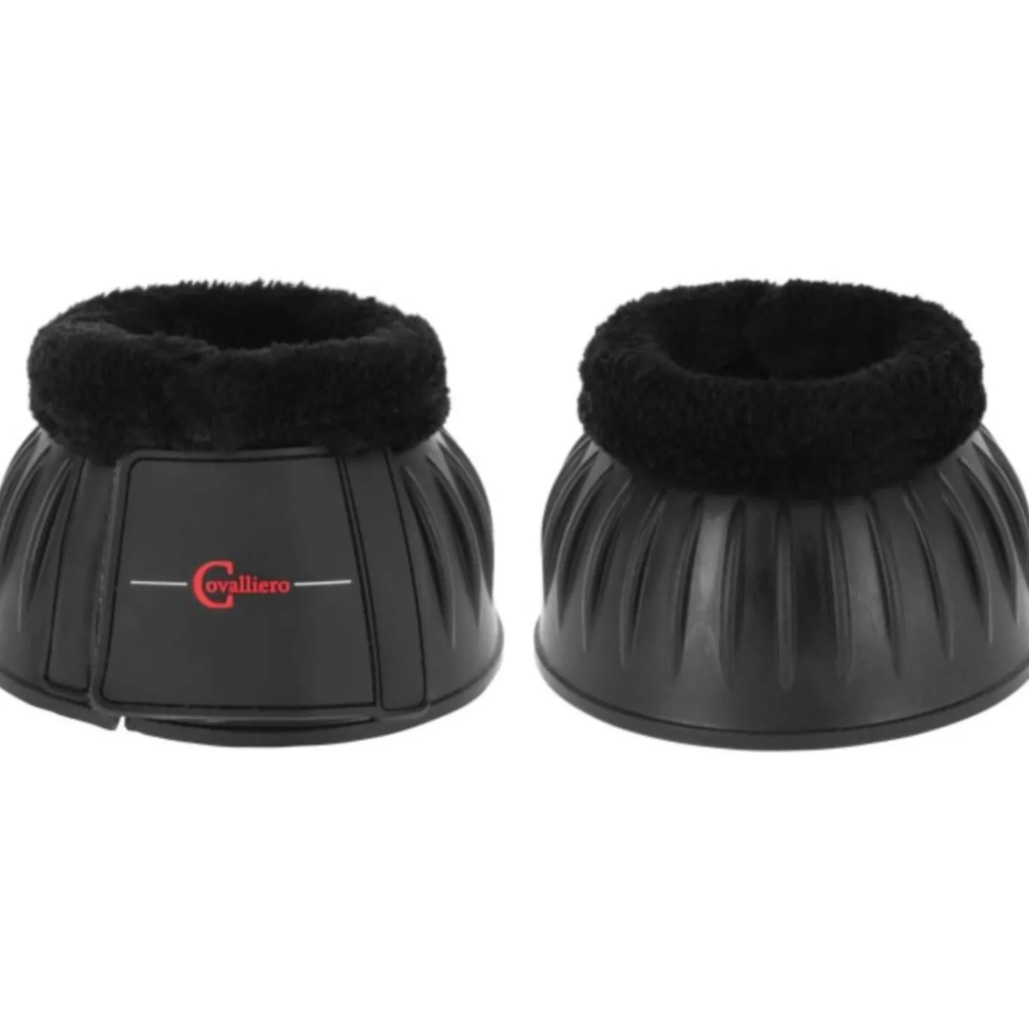 Covalliero Springschoenen Rubber met Fleecerand Zwart