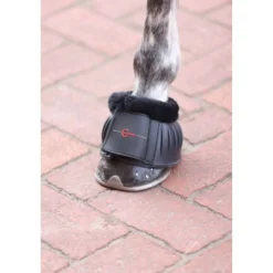 Covalliero Springschoenen Rubber met Fleecerand Zwart