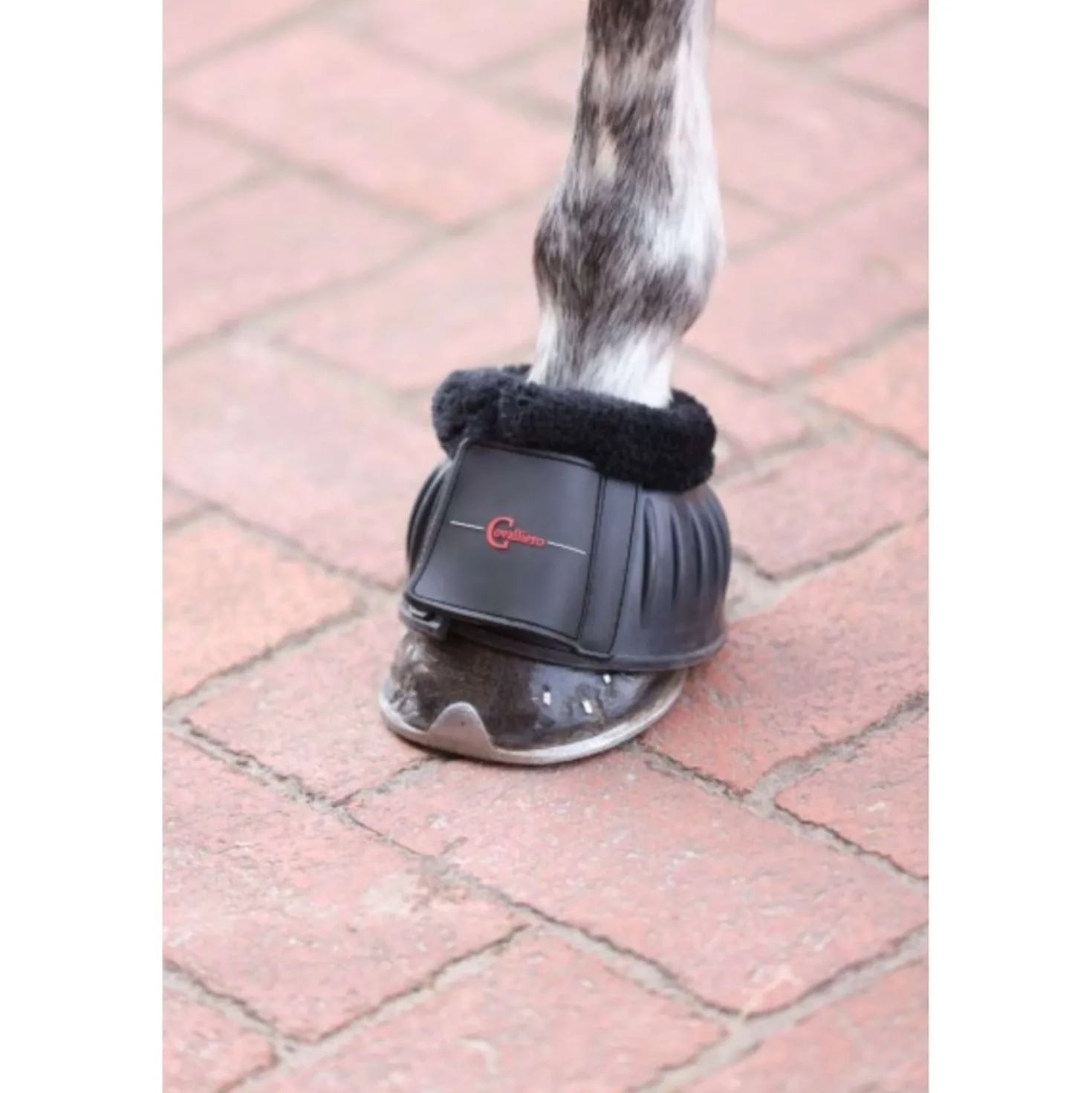 Covalliero Springschoenen Rubber met Fleecerand Zwart