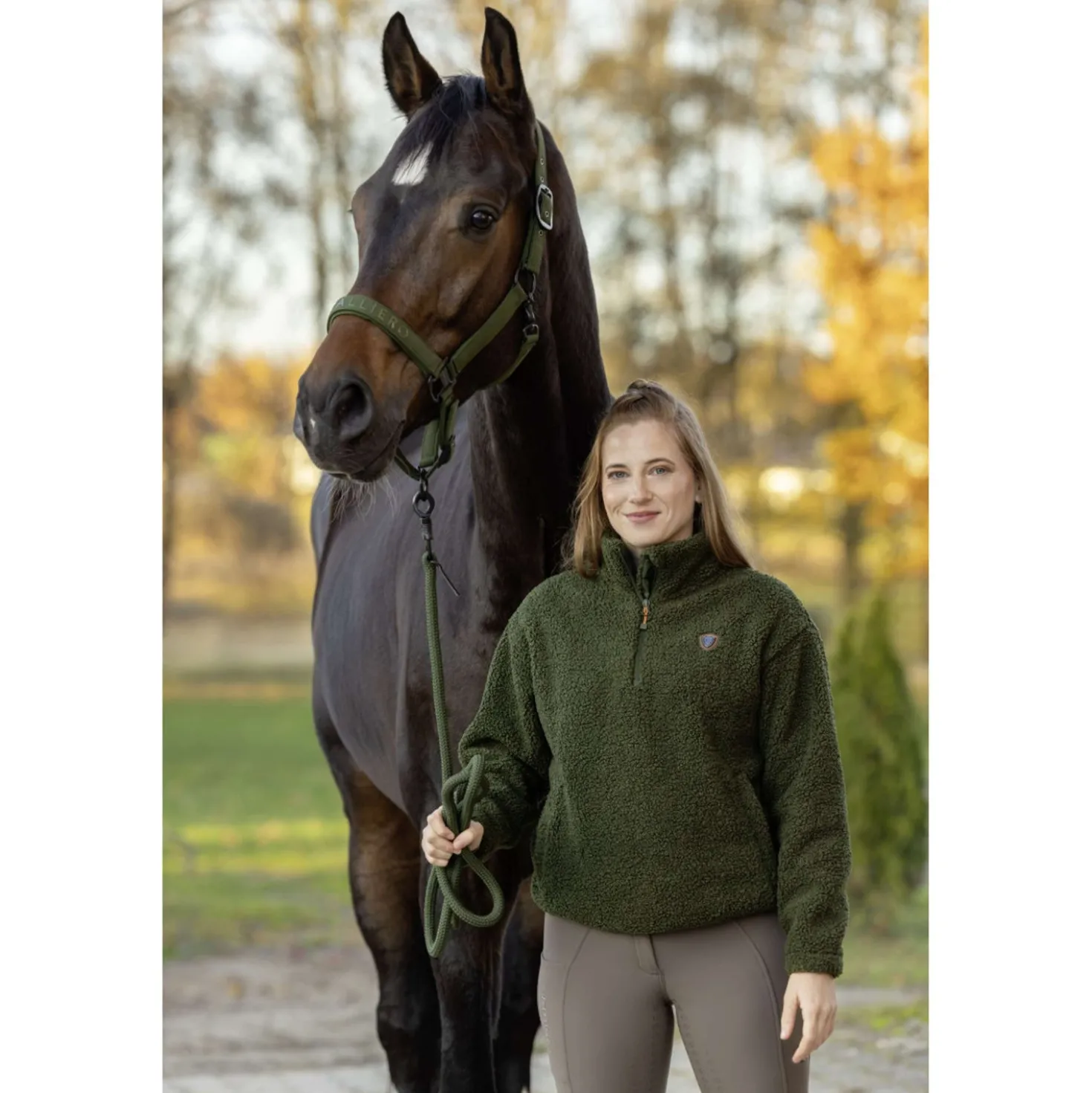 Covalliero Trui Teddy AW26 Forest Green