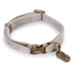 Designed by Lotte Kattenhalsband Velura Fluweel Grijs