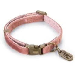 Designed by Lotte Kattenhalsband Velura Fluweel Roze
