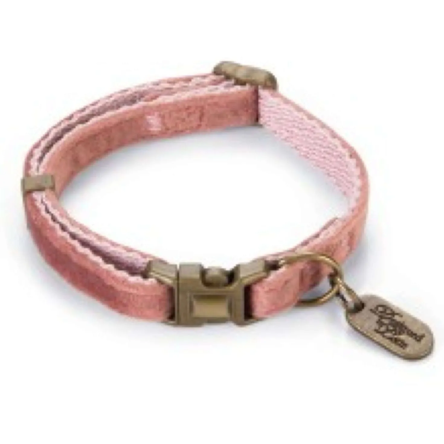Designed by Lotte Kattenhalsband Velura Fluweel Roze