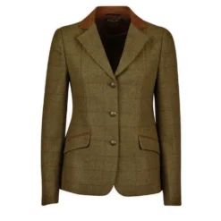 Dublin Wedstrijdjasje Albany Tweed Suede Collar Tailored Bruin/Groen