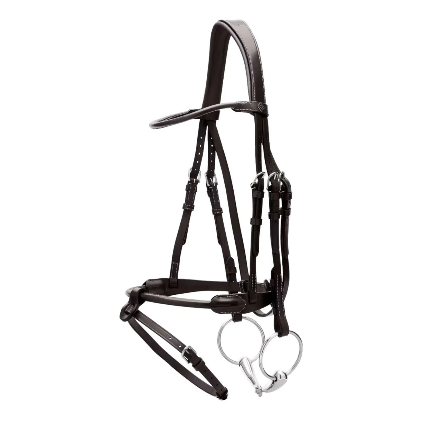 Dyon Hoofdstel Round Leather Zwart