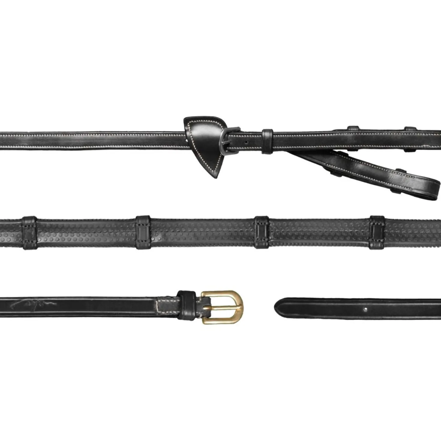 Dyon Teugels Converter Rubber 1/2 met Leren Stops Zwart