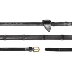 Dyon Teugels Rubber 1/2 met Leren Stops Zwart