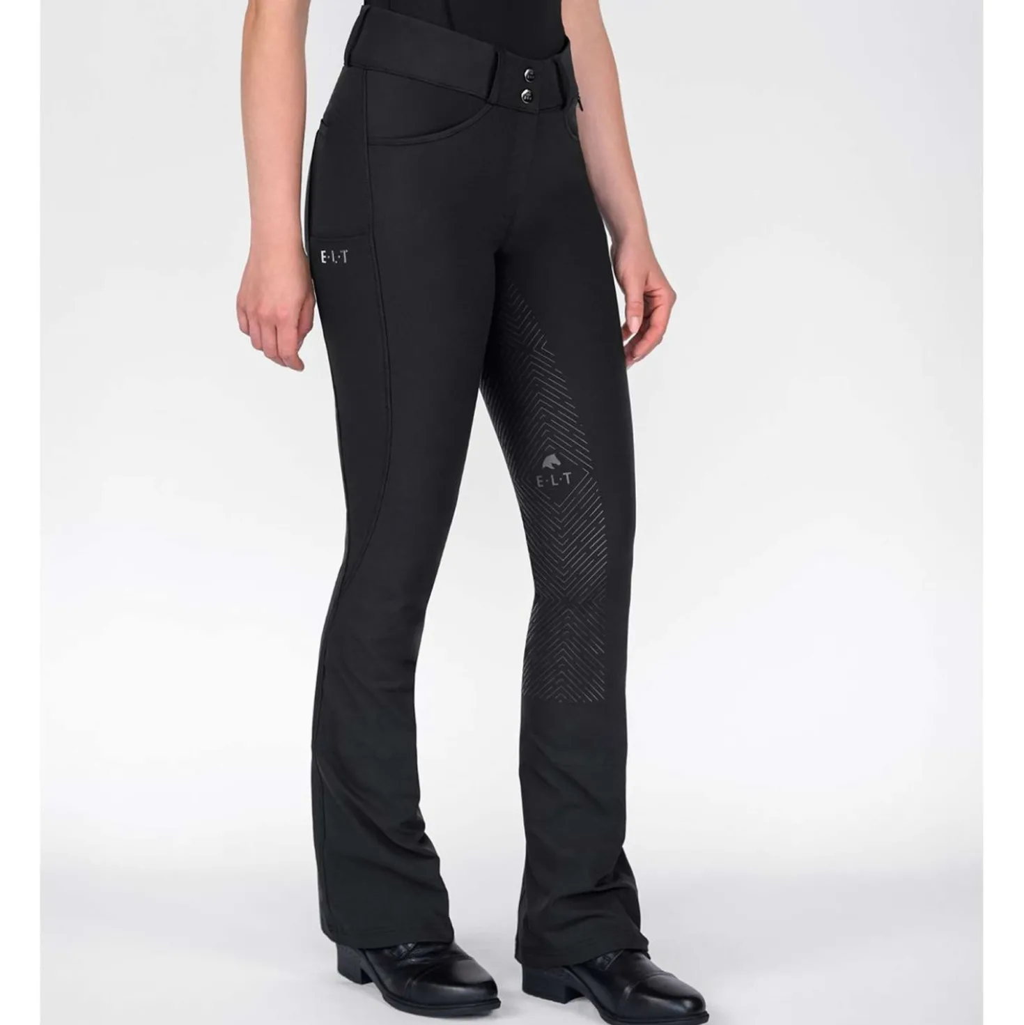 ELT Jodhpurrijbroek Comfort Ride silicone Zwart