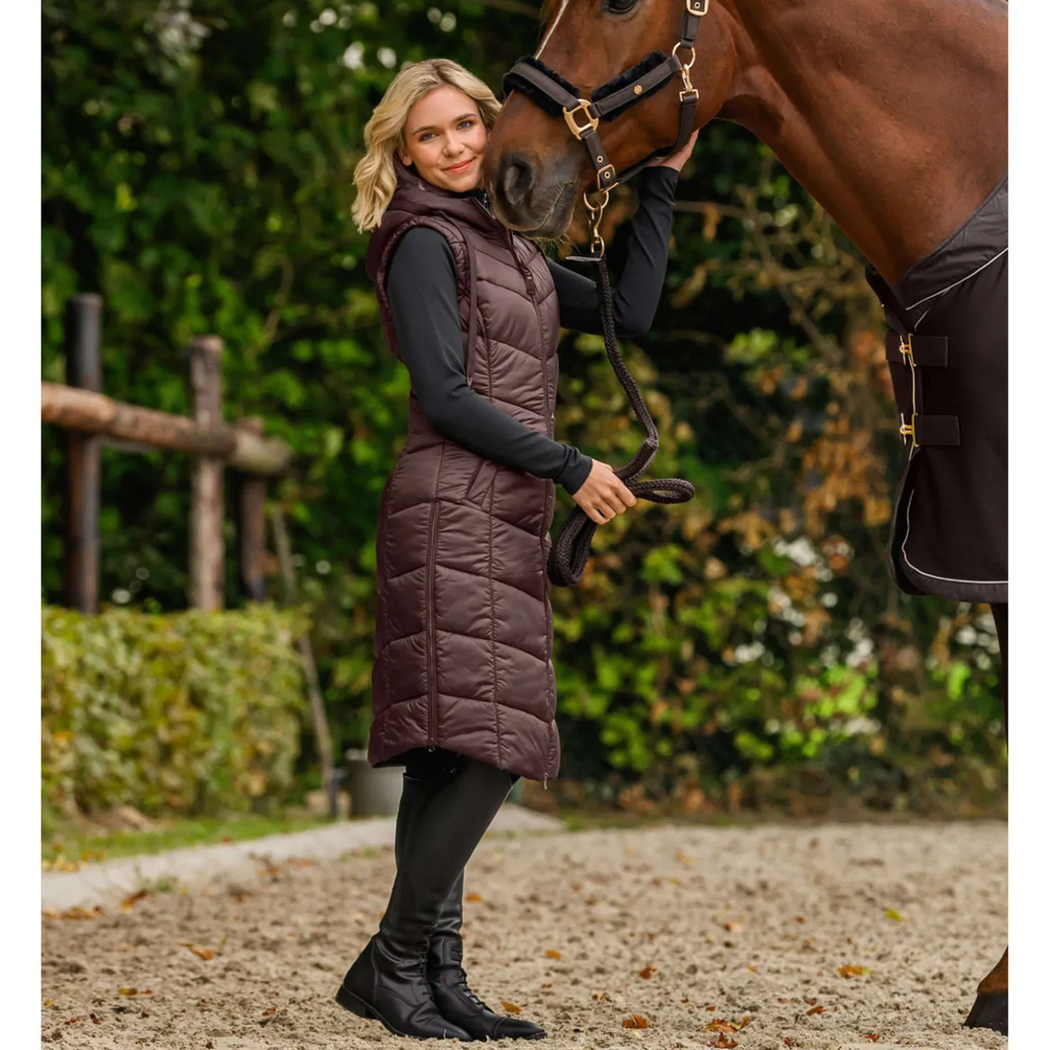 ELT Lange Bodywarmer Ostende Mahogany