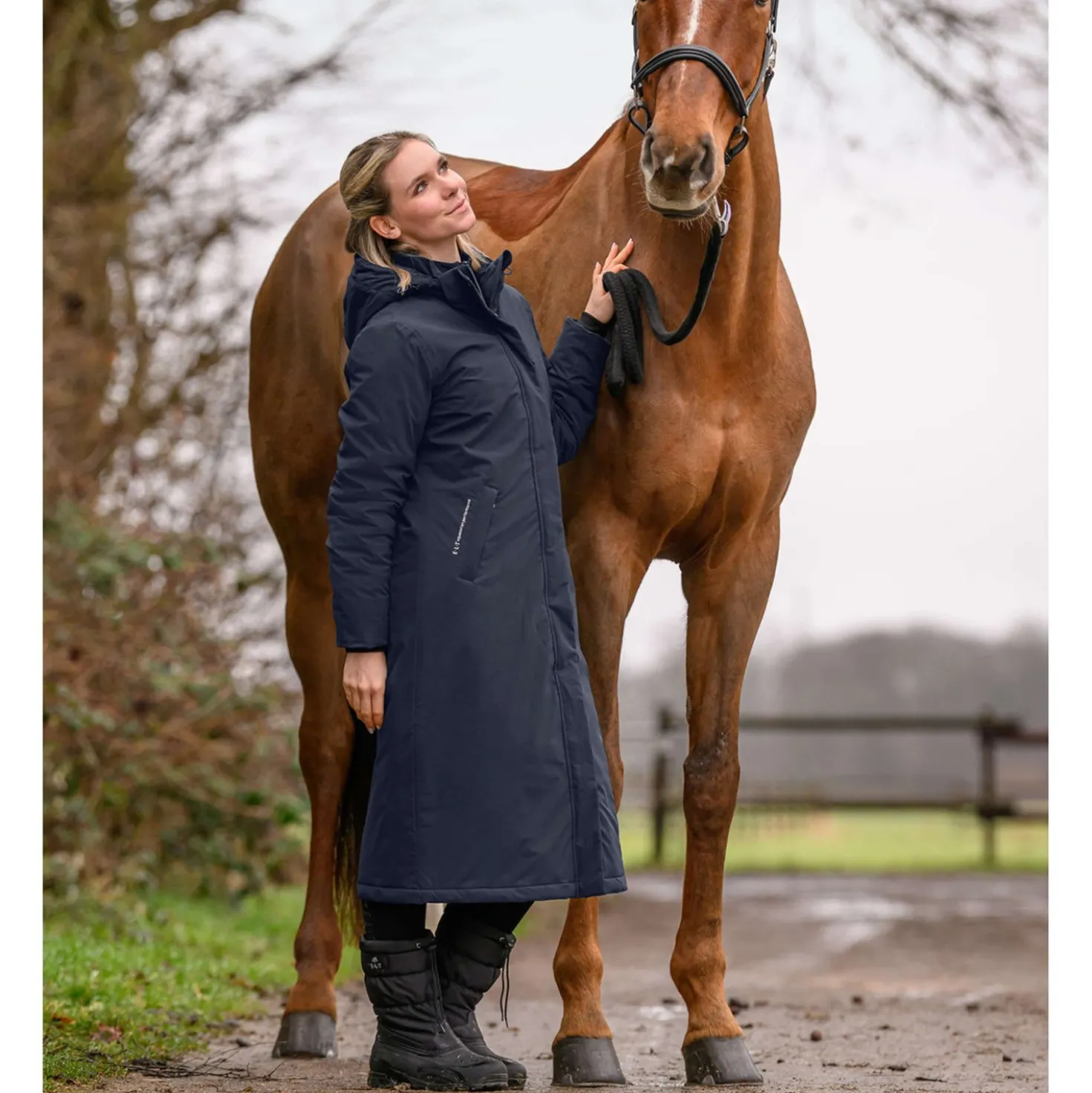 ELT Lange Regenjas Winter Performance Deepblue