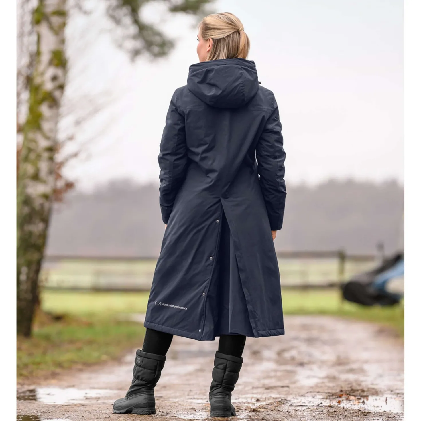 ELT Lange Regenjas Winter Performance Deepblue