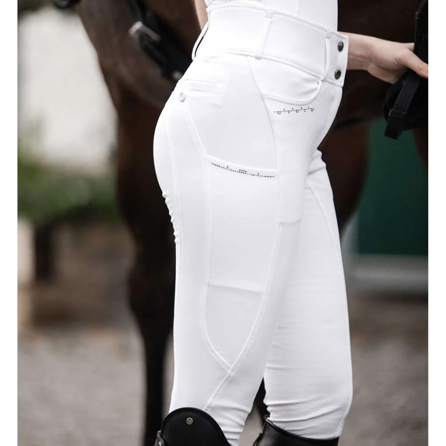 ELT Rijbroek Mathilda Glam High Waist Wit