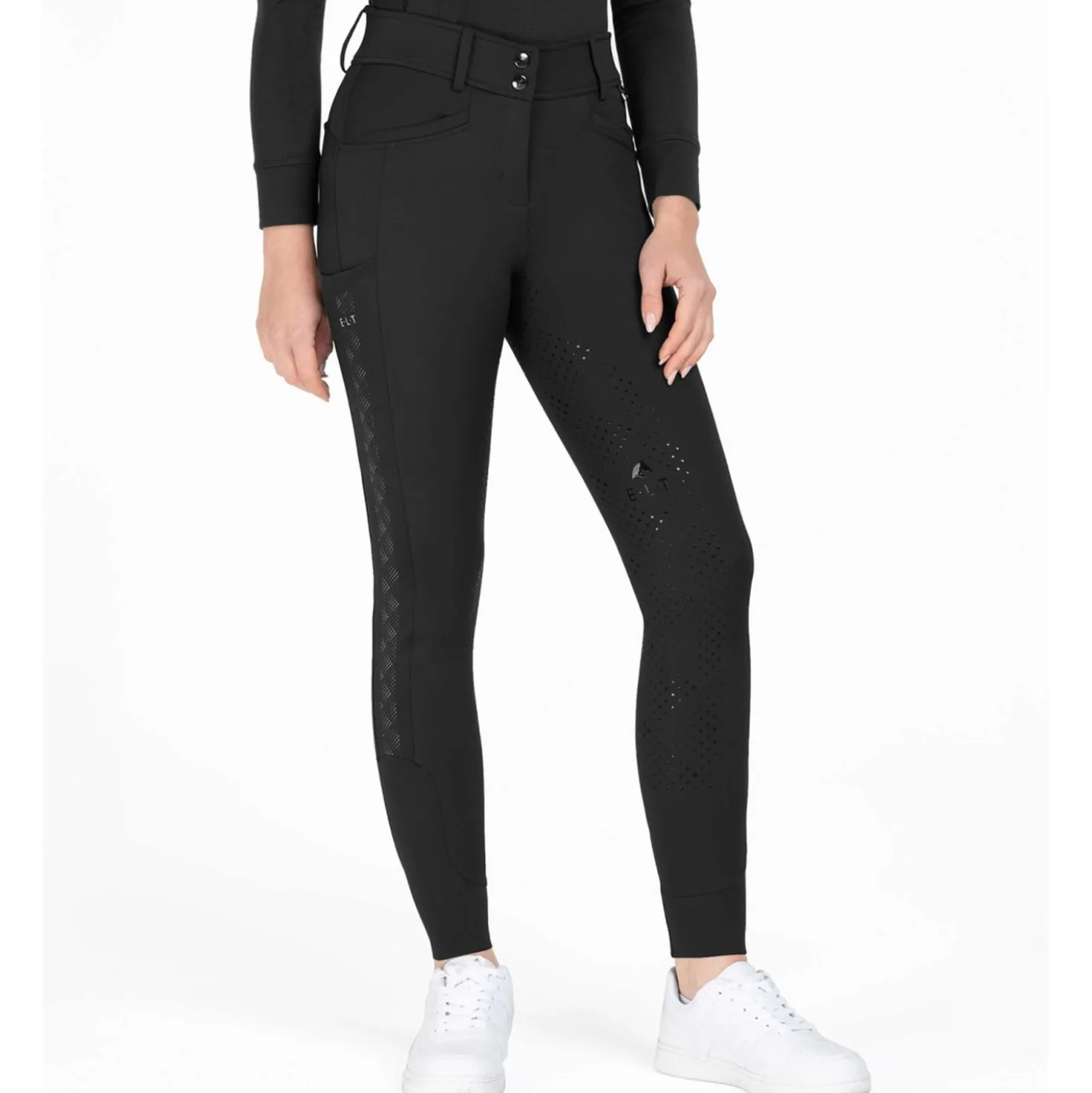 ELT Rijbroek Reflective Full Grip Zwart