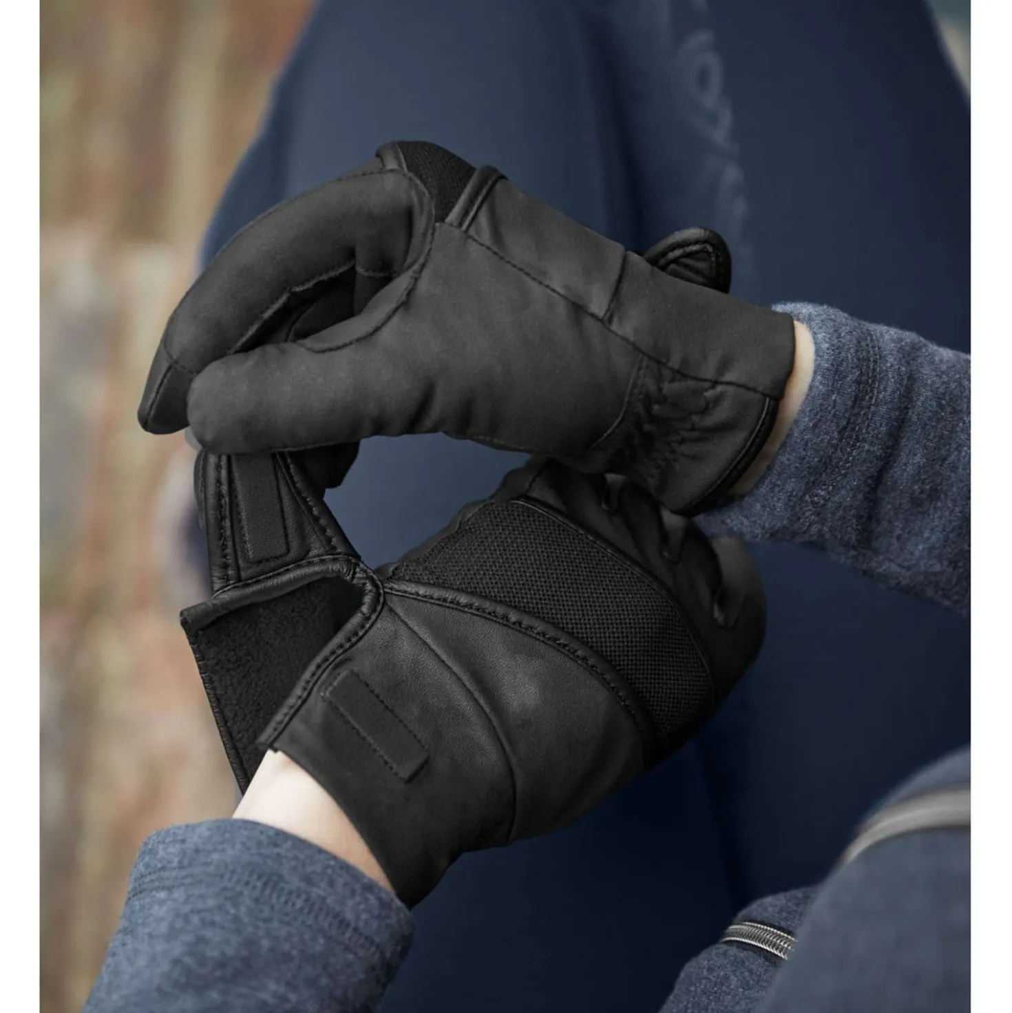 ELT Rijhandschoenen Magnetize Winter Zwart