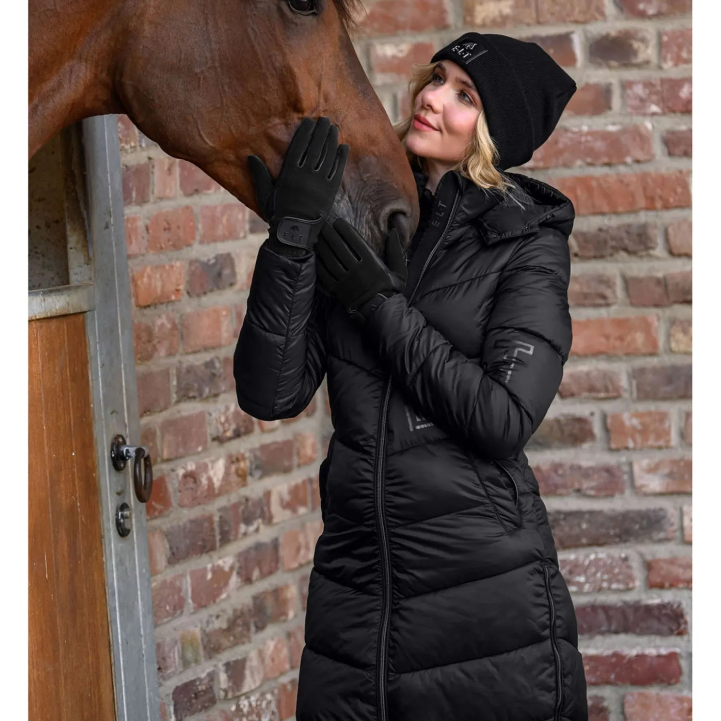 ELT Rijhandschoenen Winter Fleece Zwart