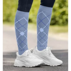 ELT Rijsokken Argyle Blue Grey
