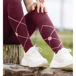 ELT Rijsokken Argyle Velvet Red