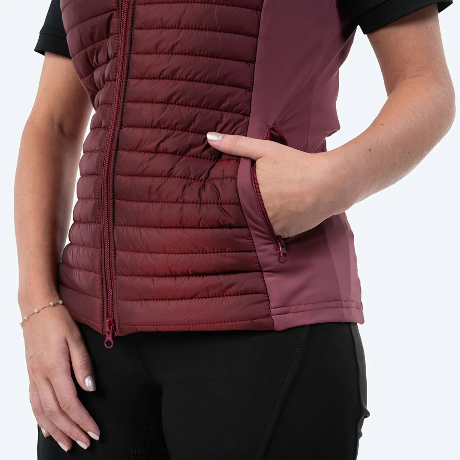 Elvera Equestrian Bodywarmer EEBaroness Metalic Burgundy