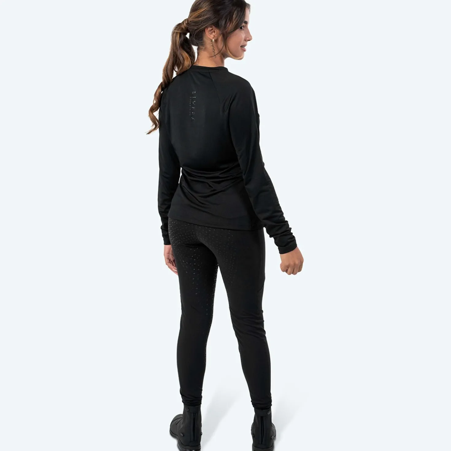 Elvera Equestrian Performance Shirt EELunara Zwart