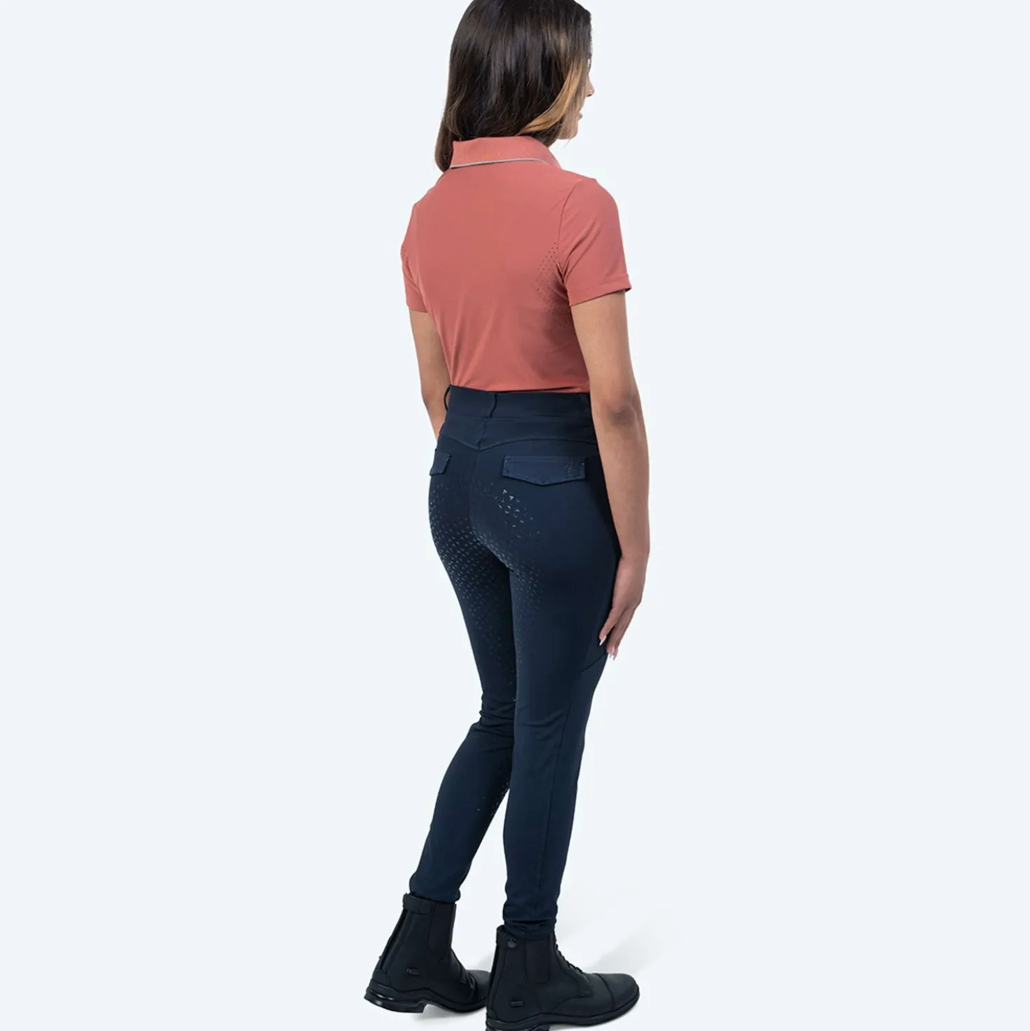 Elvera Equestrian Poloshirt EEKitty Marsala/Grey