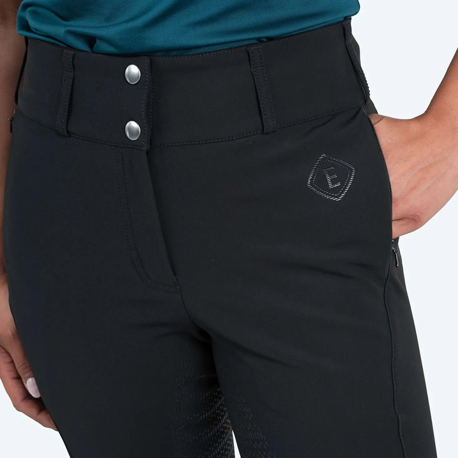 Elvera Equestrian Rijbroek Dual Core Pro Zwart
