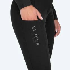 Elvera Equestrian Rijbroek Dual Core Pro Half Seat Zwart