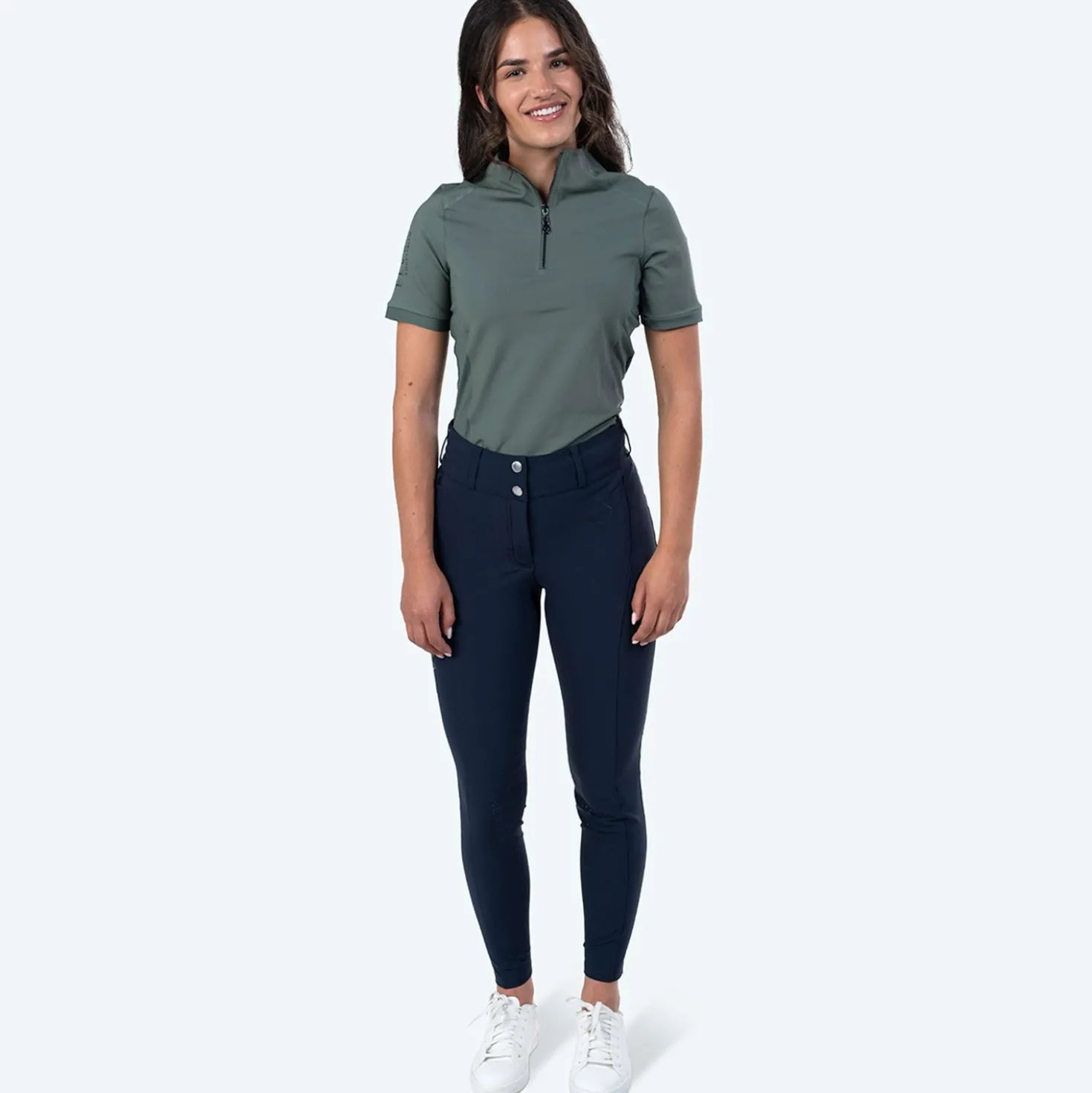 Elvera Equestrian Rijbroek Dual Core Pro Half Seat Salute