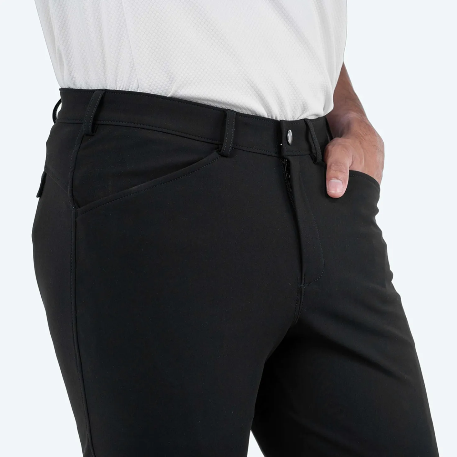 Elvera Equestrian Rijbroek Dual Core Pro Half Seat Heren Zwart