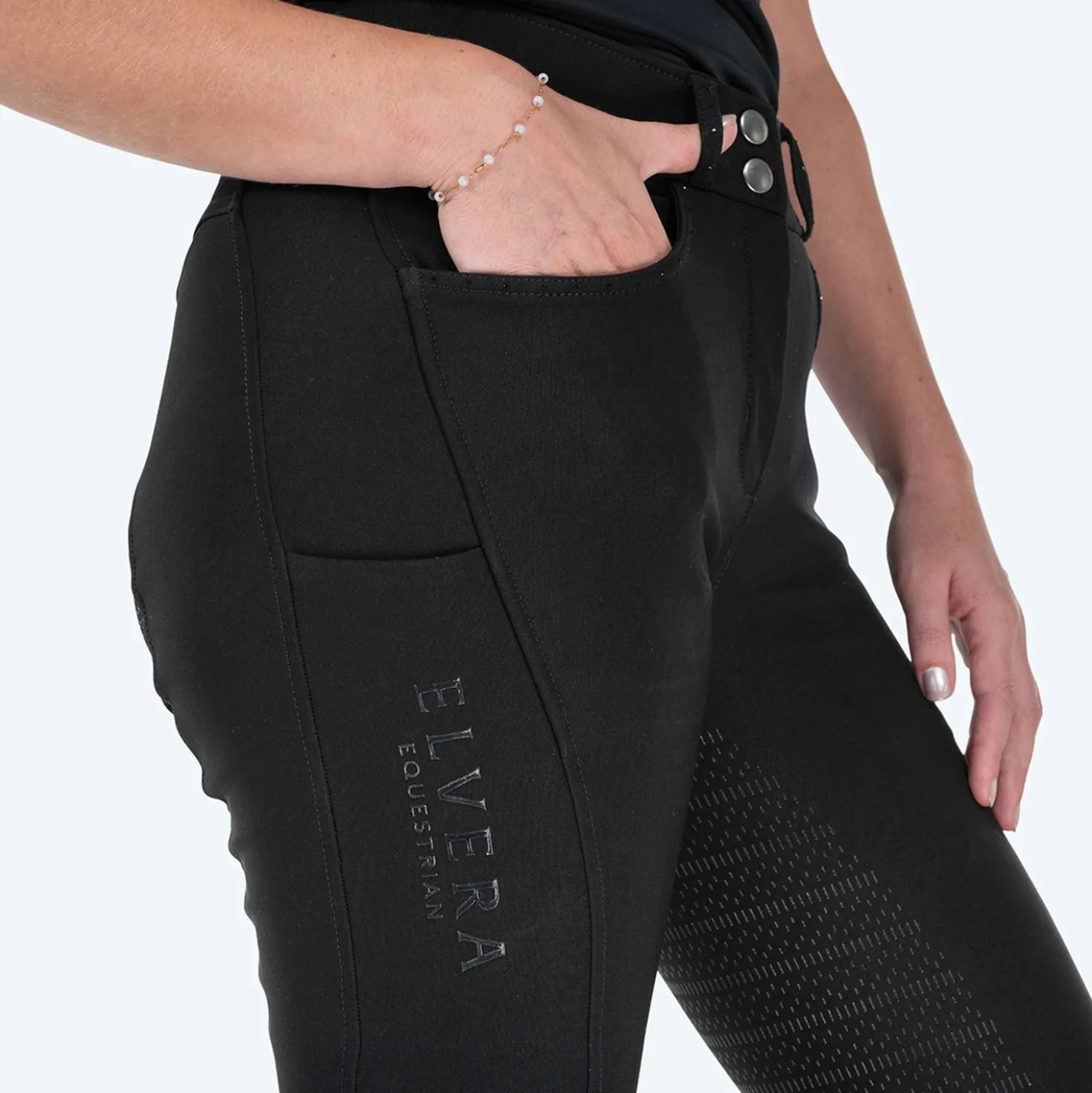 Elvera Equestrian Rijbroek Performance Bling Zwart