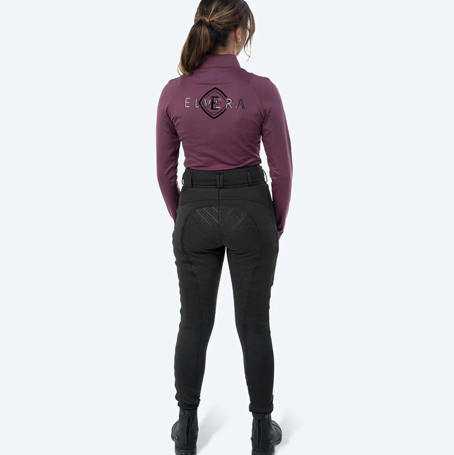 Elvera Equestrian Rijbroek Teddy Winter Pro Zwart