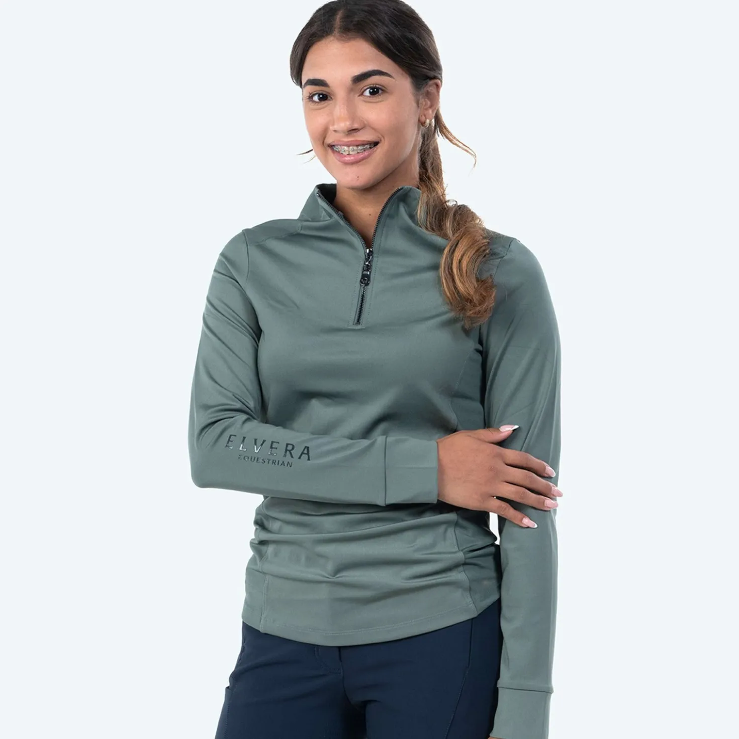 Elvera Equestrian Trainingsshirt EEMexa Lange Mouw Oregano