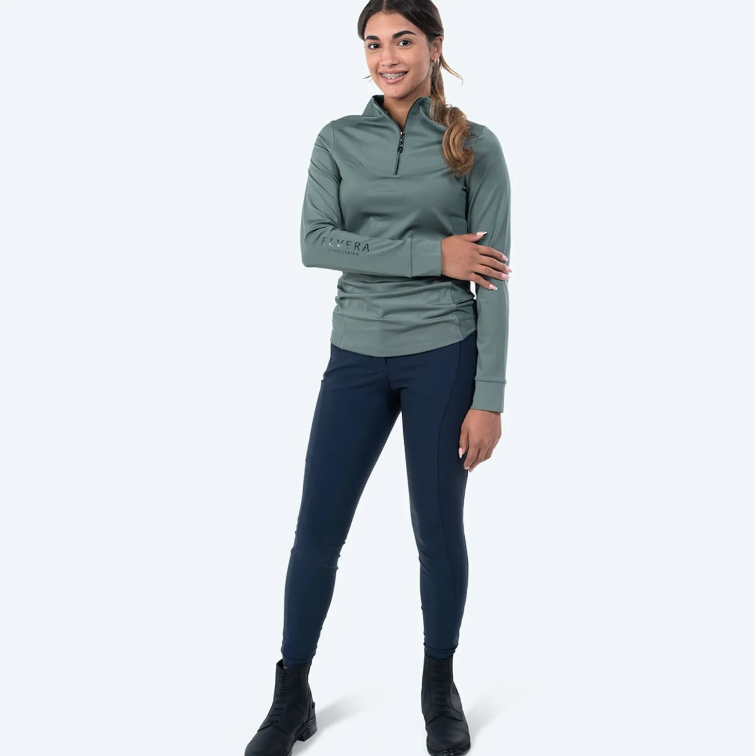Elvera Equestrian Trainingsshirt EEMexa Lange Mouw Oregano