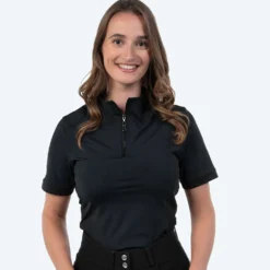 Elvera Equestrian Trainingsshirt EEVexa Korte Mouw Zwart