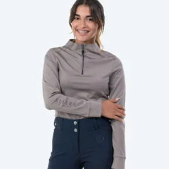 Elvera Equestrian Trainingsshirt EEMexa Lange Mouw Walnuss