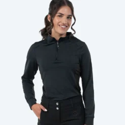 Elvera Equestrian Trainingsshirt EEMexa Lange Mouw Zwart
