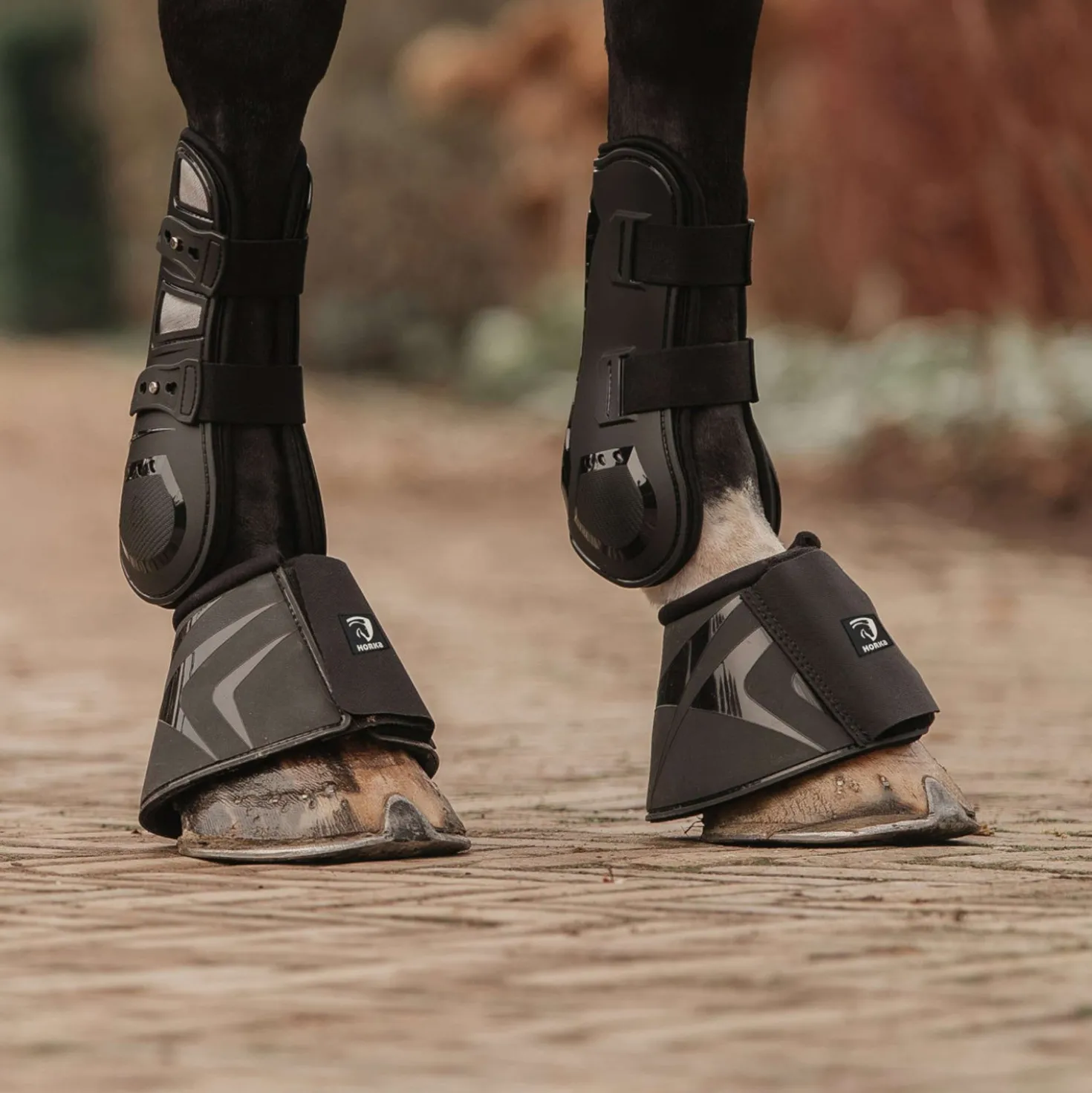 EQPRO Peesbeschermers Carbon Look Zwart