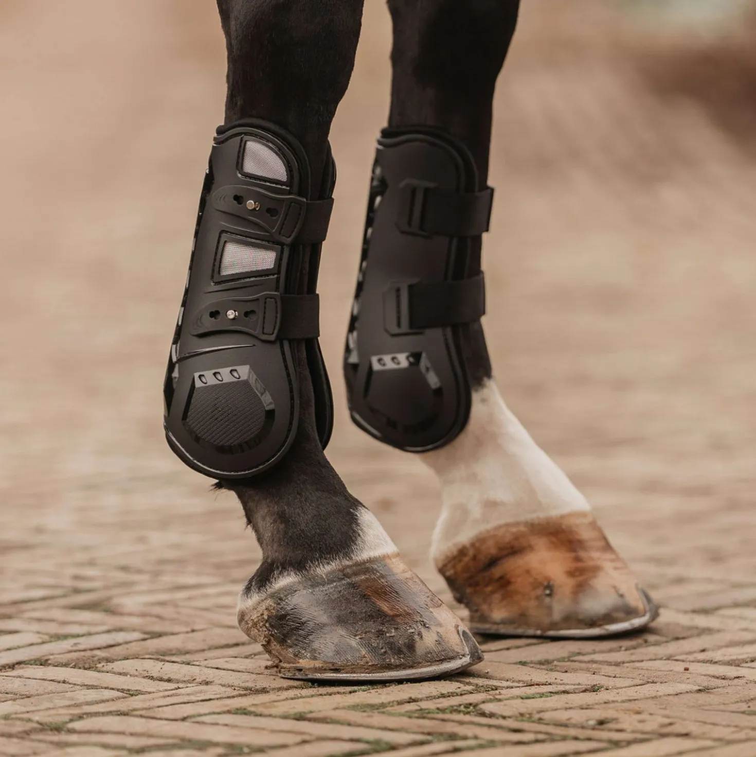EQPRO Peesbeschermers Carbon Look Zwart