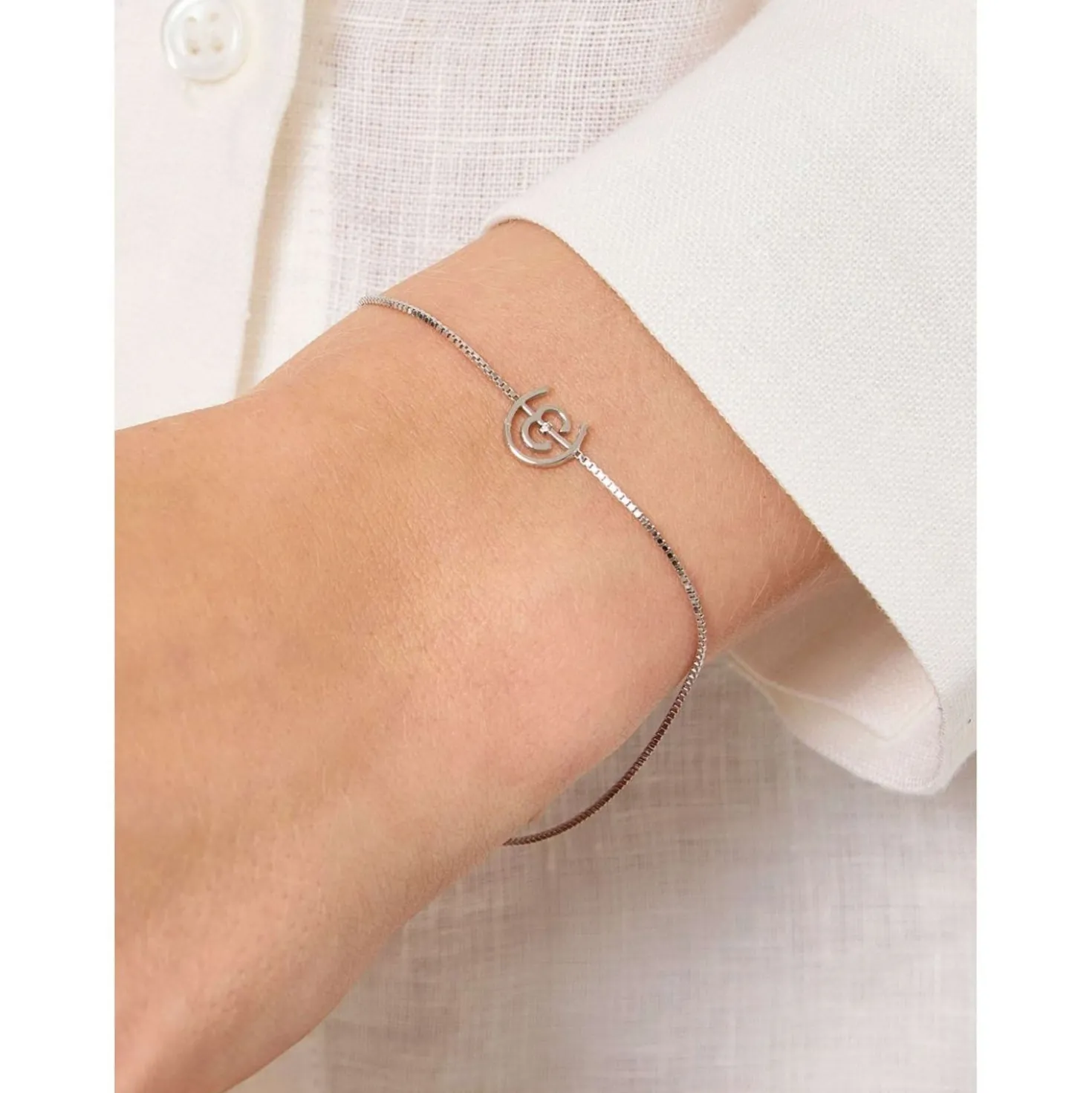 Equestrian Stockholm Armbandje Logo Silver