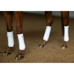 Equestrian Stockholm Bandages White Silver