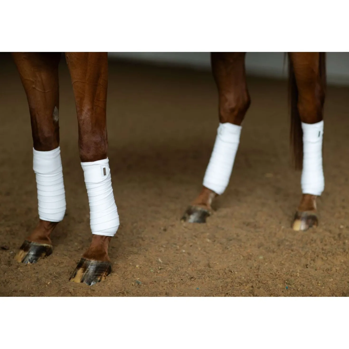 Equestrian Stockholm Bandages White Silver