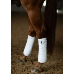 Equestrian Stockholm Bandages White Silver