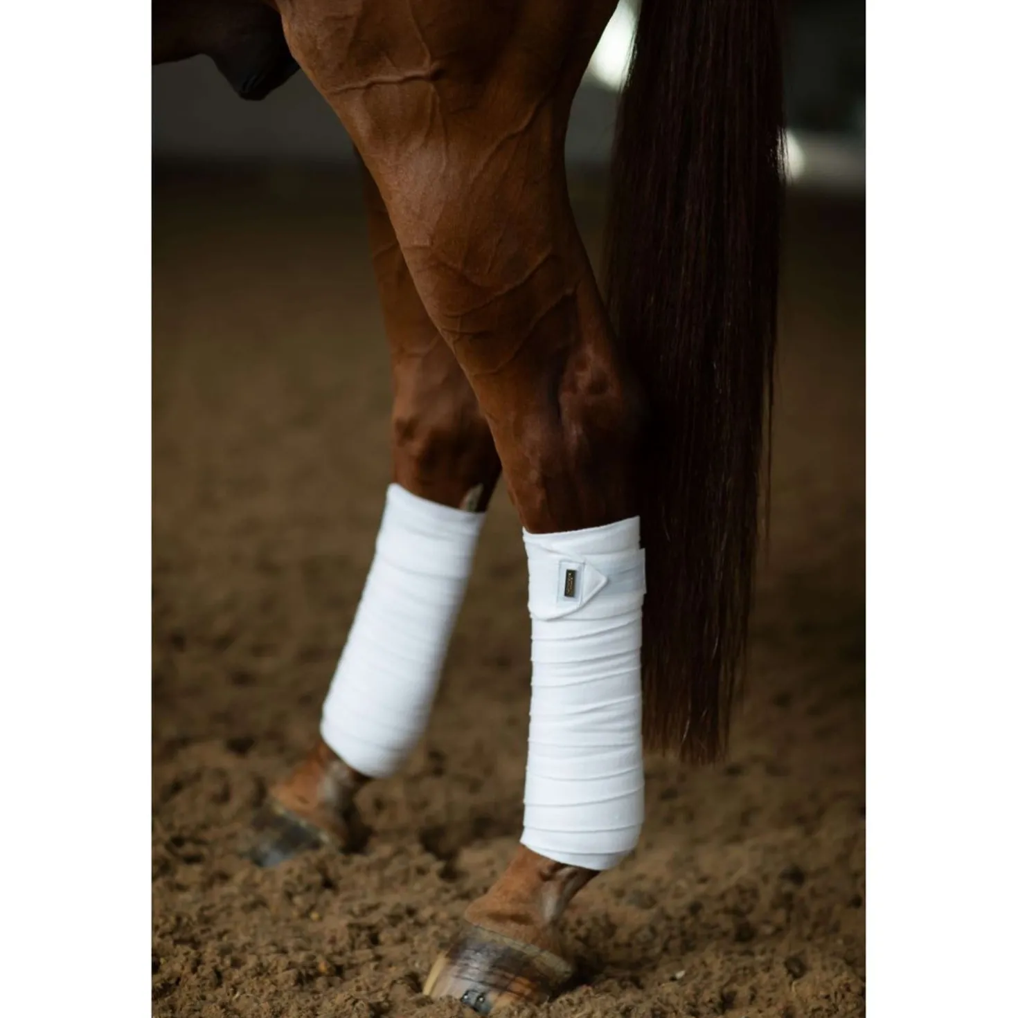 Equestrian Stockholm Bandages White Silver