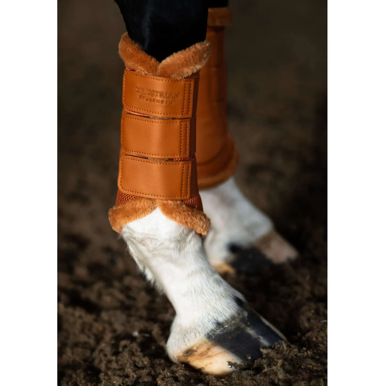 Equestrian Stockholm Beenbeschermers Fur Mesh Chestnut