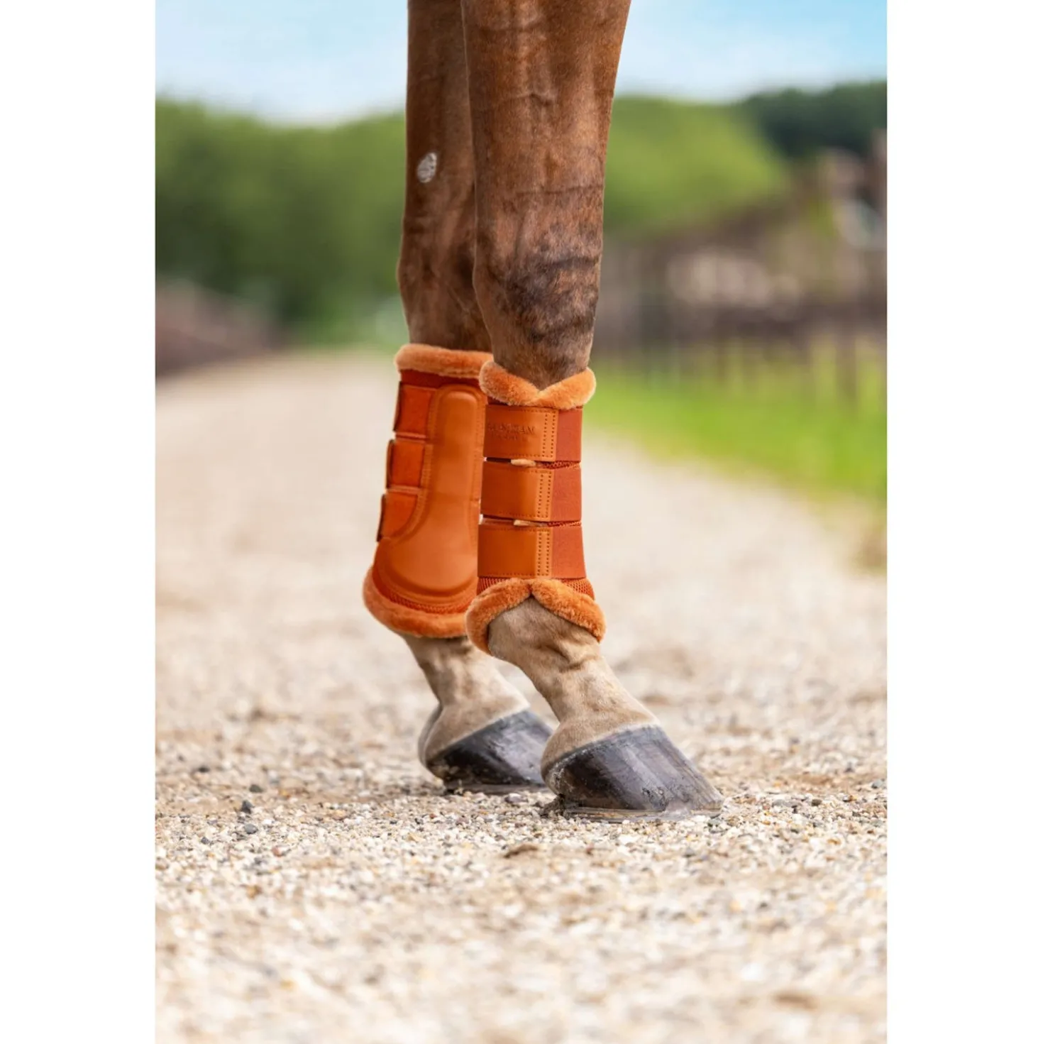 Equestrian Stockholm Beenbeschermers Fur Mesh Chestnut