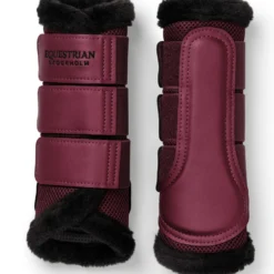 Equestrian Stockholm Beenbeschermers Fur Mesh Merlot