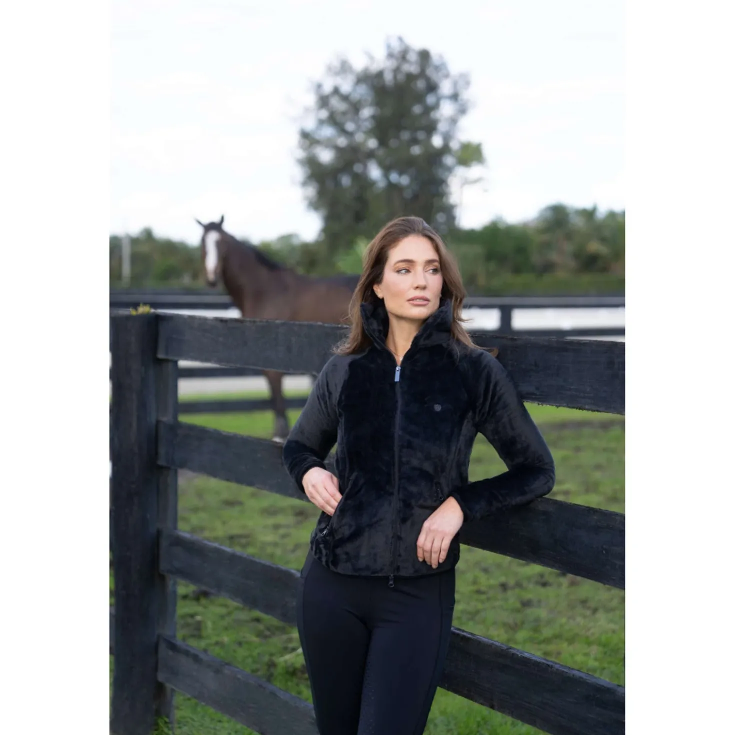Equestrian Stockholm Fleecejack Velvet Zwart