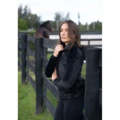 Equestrian Stockholm Fleecejack Velvet Zwart